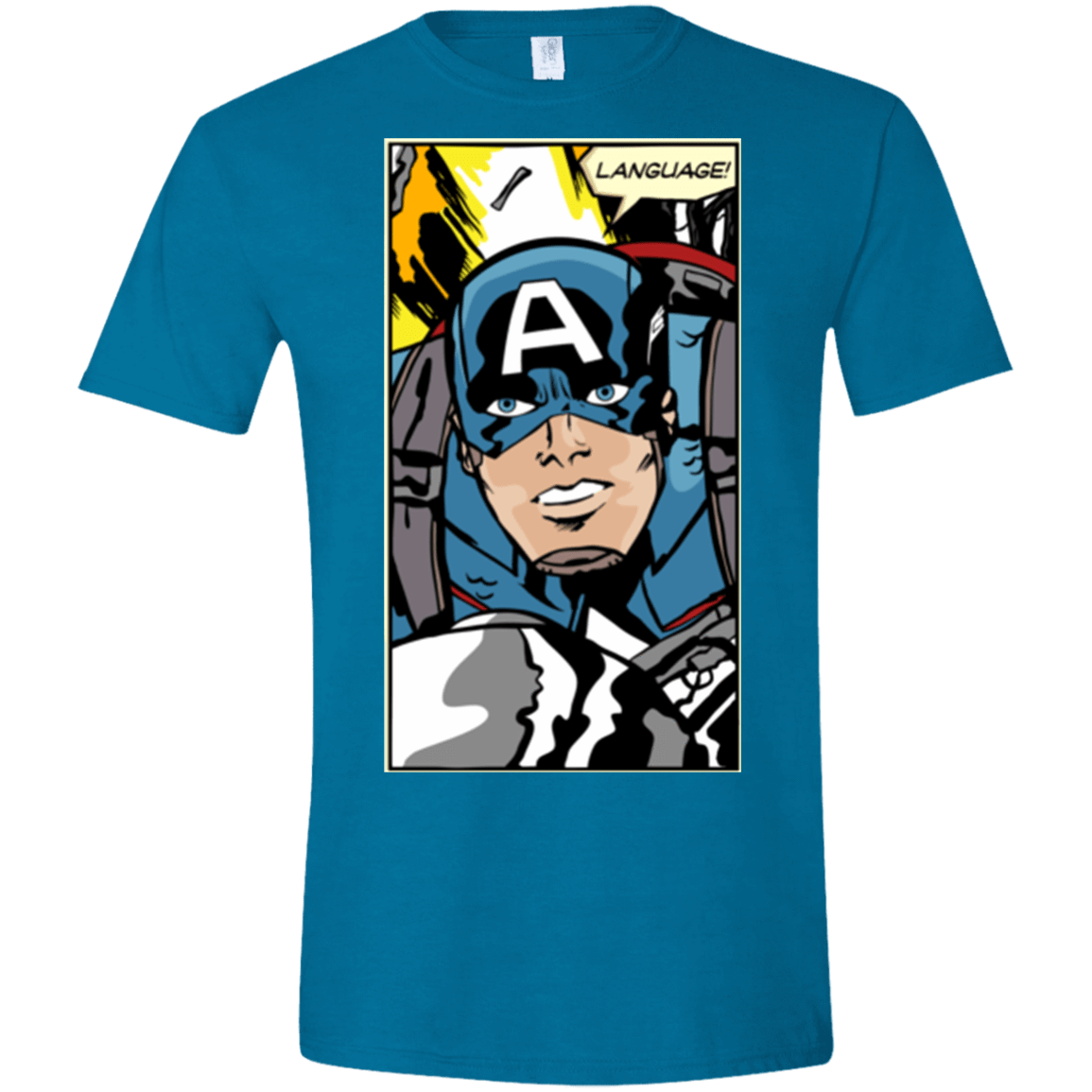 T-Shirts Antique Sapphire / S Language Men's Semi-Fitted Softstyle