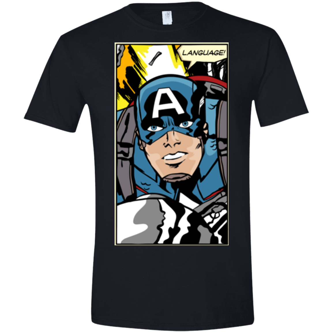 T-Shirts Black / X-Small Language Men's Semi-Fitted Softstyle