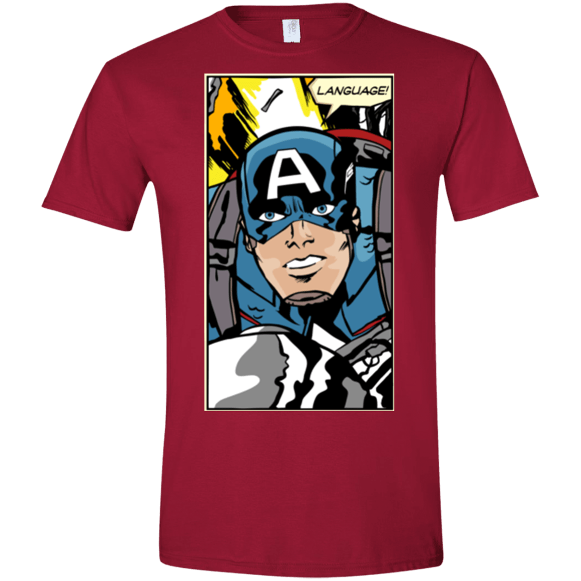 T-Shirts Cardinal Red / S Language Men's Semi-Fitted Softstyle