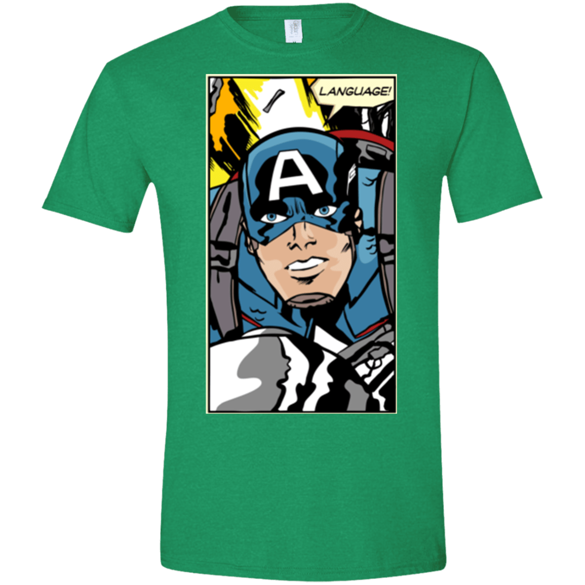 T-Shirts Heather Irish Green / S Language Men's Semi-Fitted Softstyle