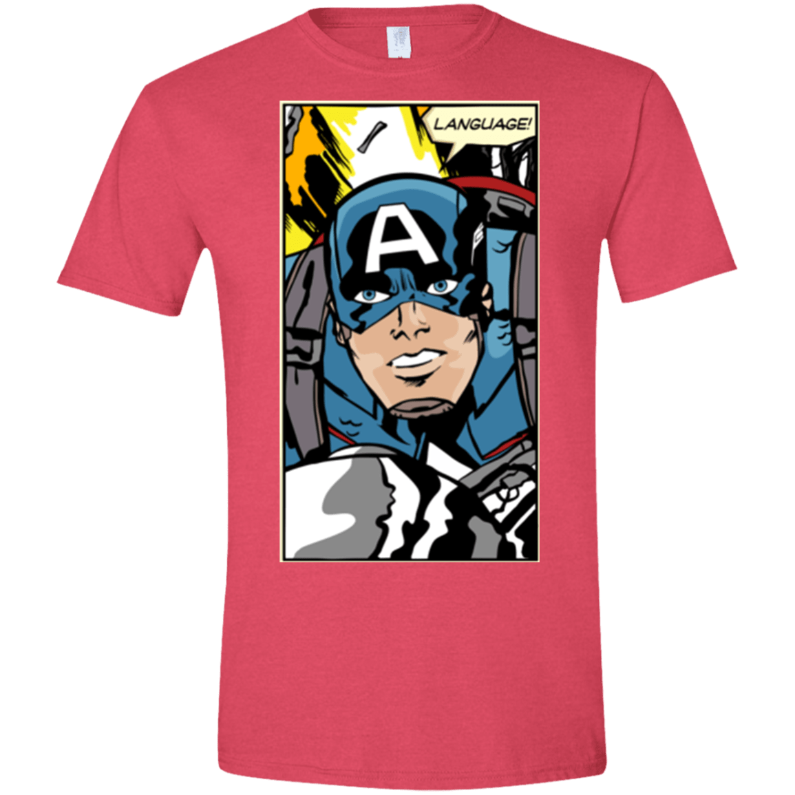 T-Shirts Heather Red / S Language Men's Semi-Fitted Softstyle