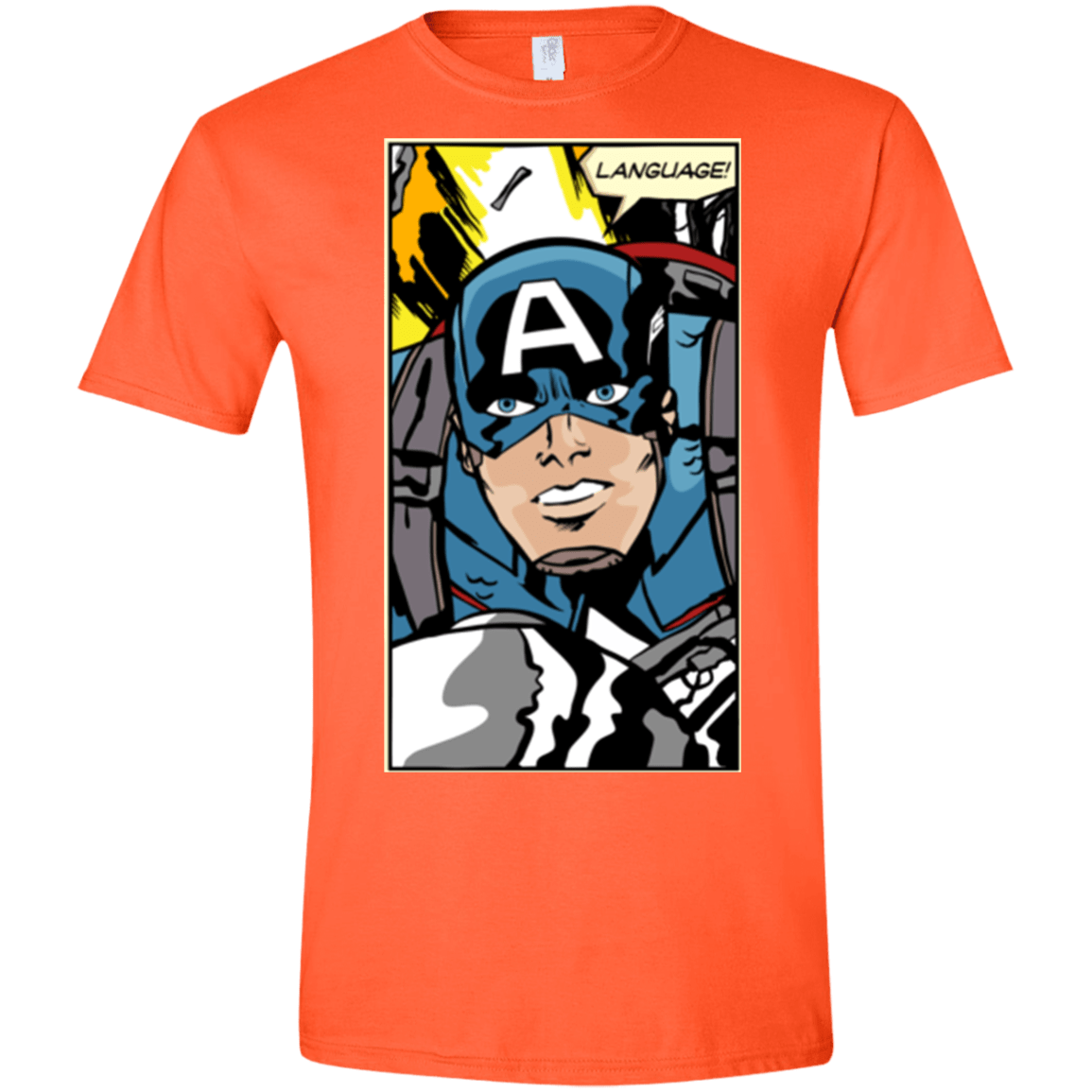 T-Shirts Orange / S Language Men's Semi-Fitted Softstyle