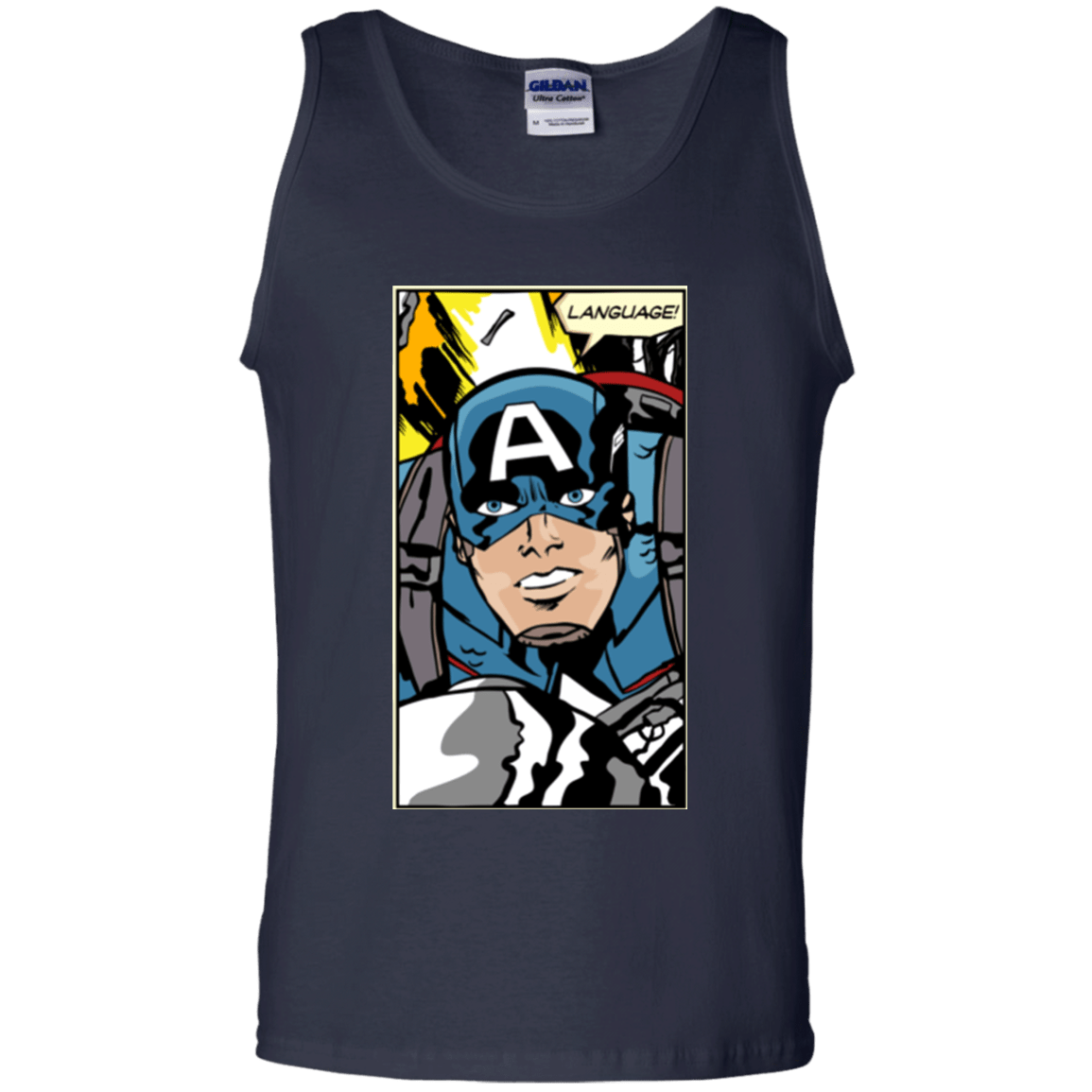 T-Shirts Navy / S Language Men's Tank Top