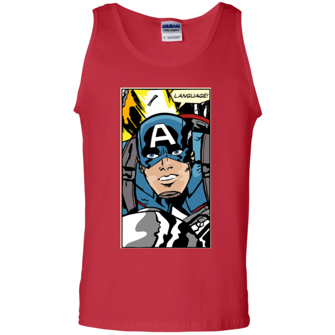 T-Shirts Red / S Language Men's Tank Top