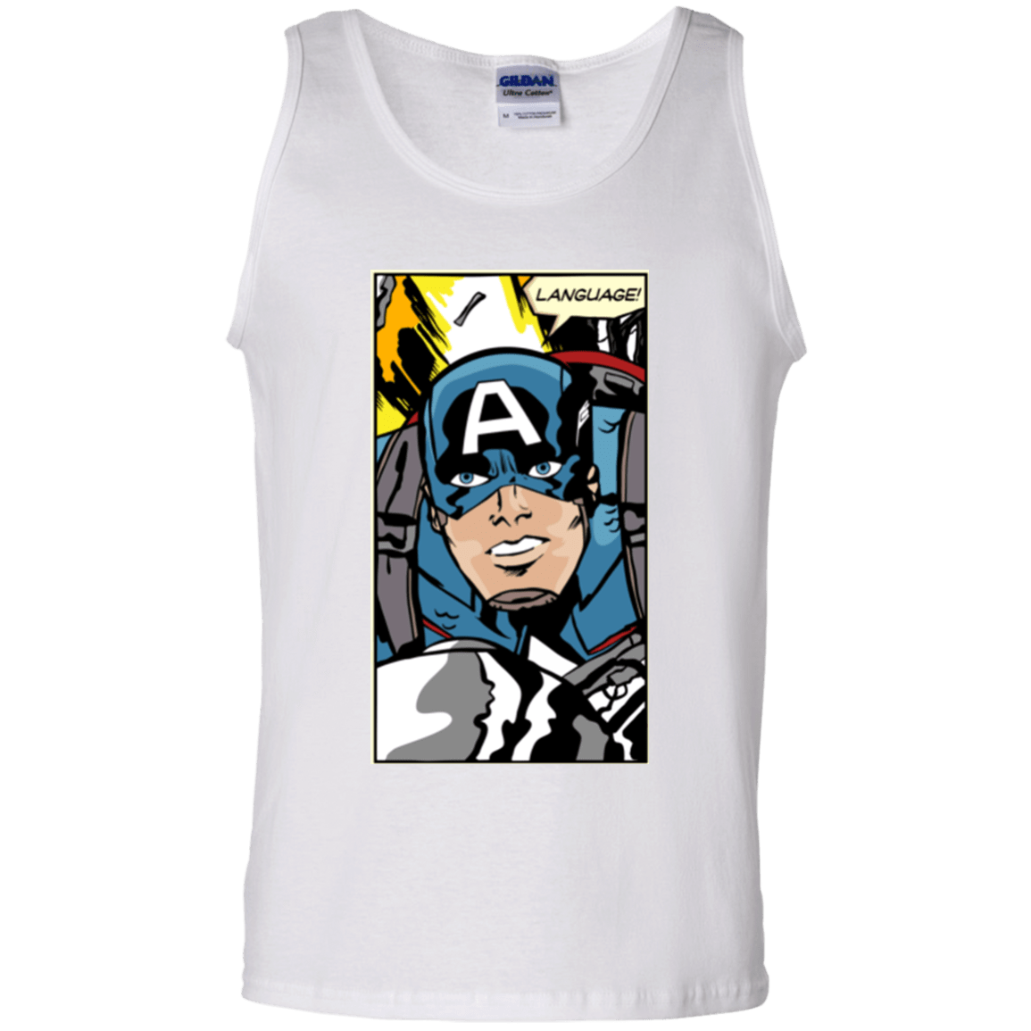 T-Shirts White / S Language Men's Tank Top