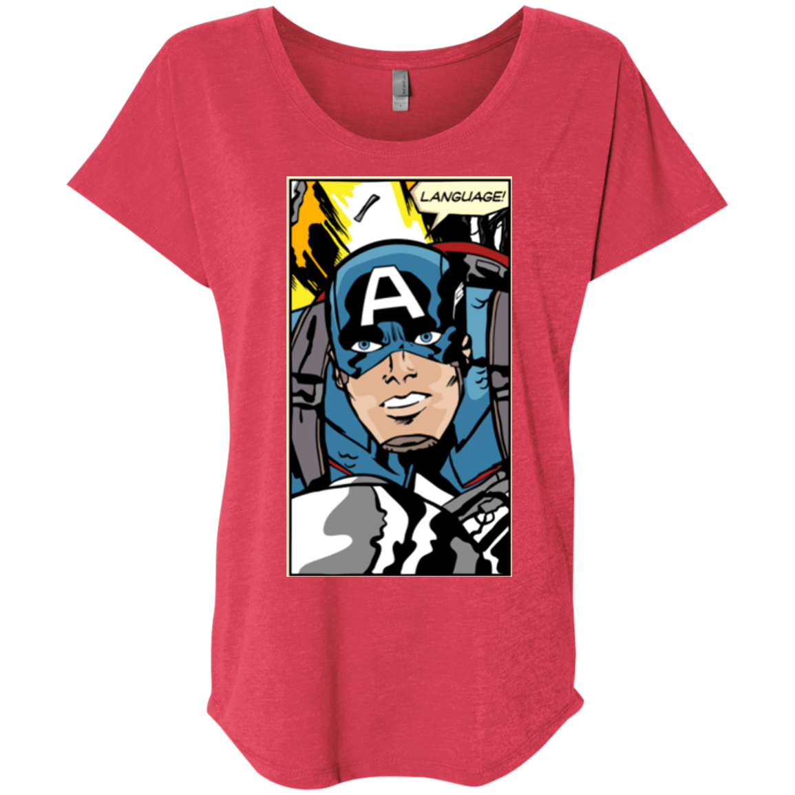 T-Shirts Vintage Red / X-Small Language Triblend Dolman Sleeve