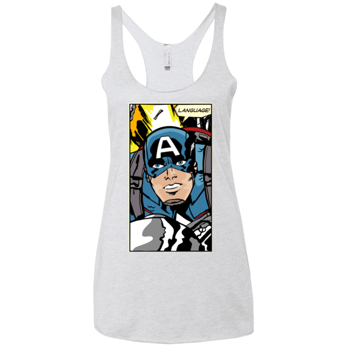 T-Shirts Heather White / X-Small Language Women's Triblend Racerback Tank