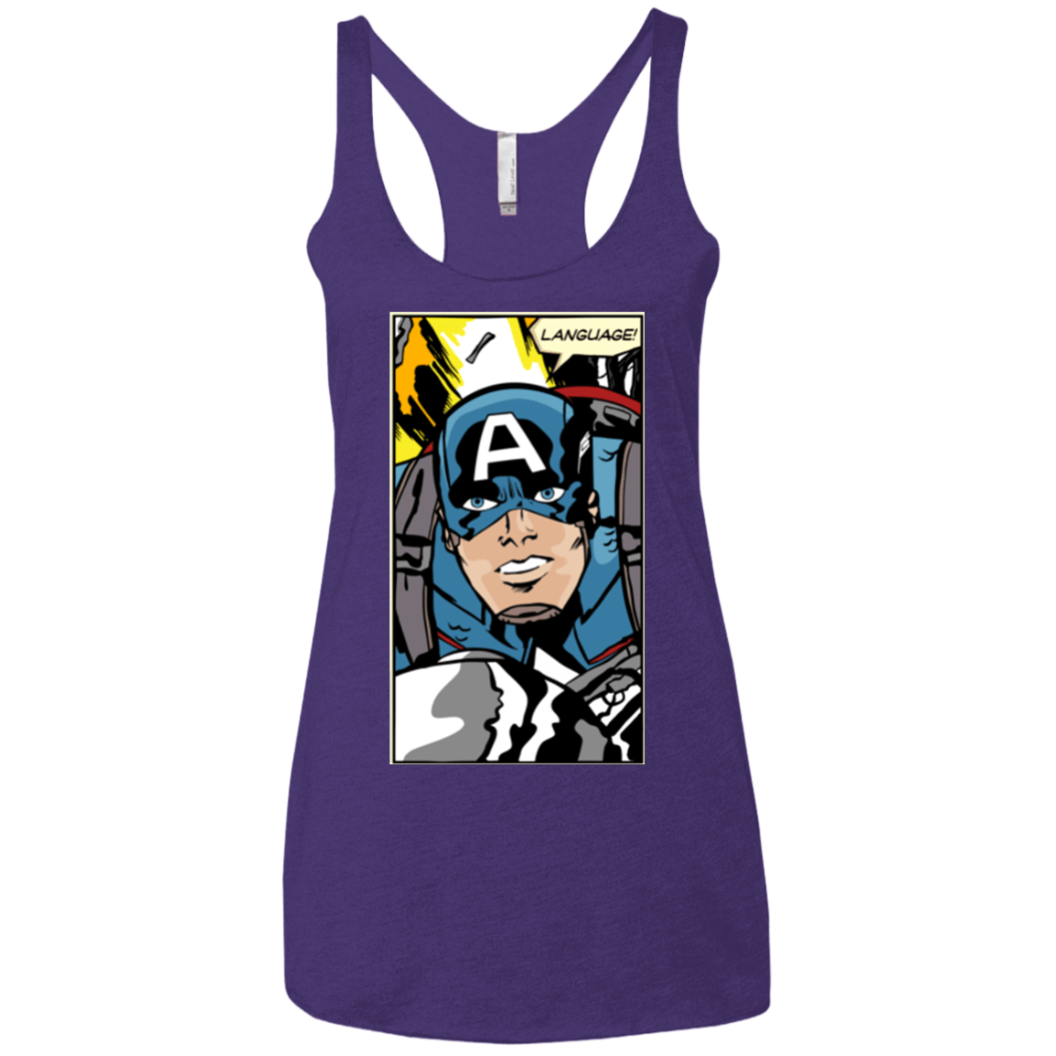 T-Shirts Purple Rush / X-Small Language Women's Triblend Racerback Tank