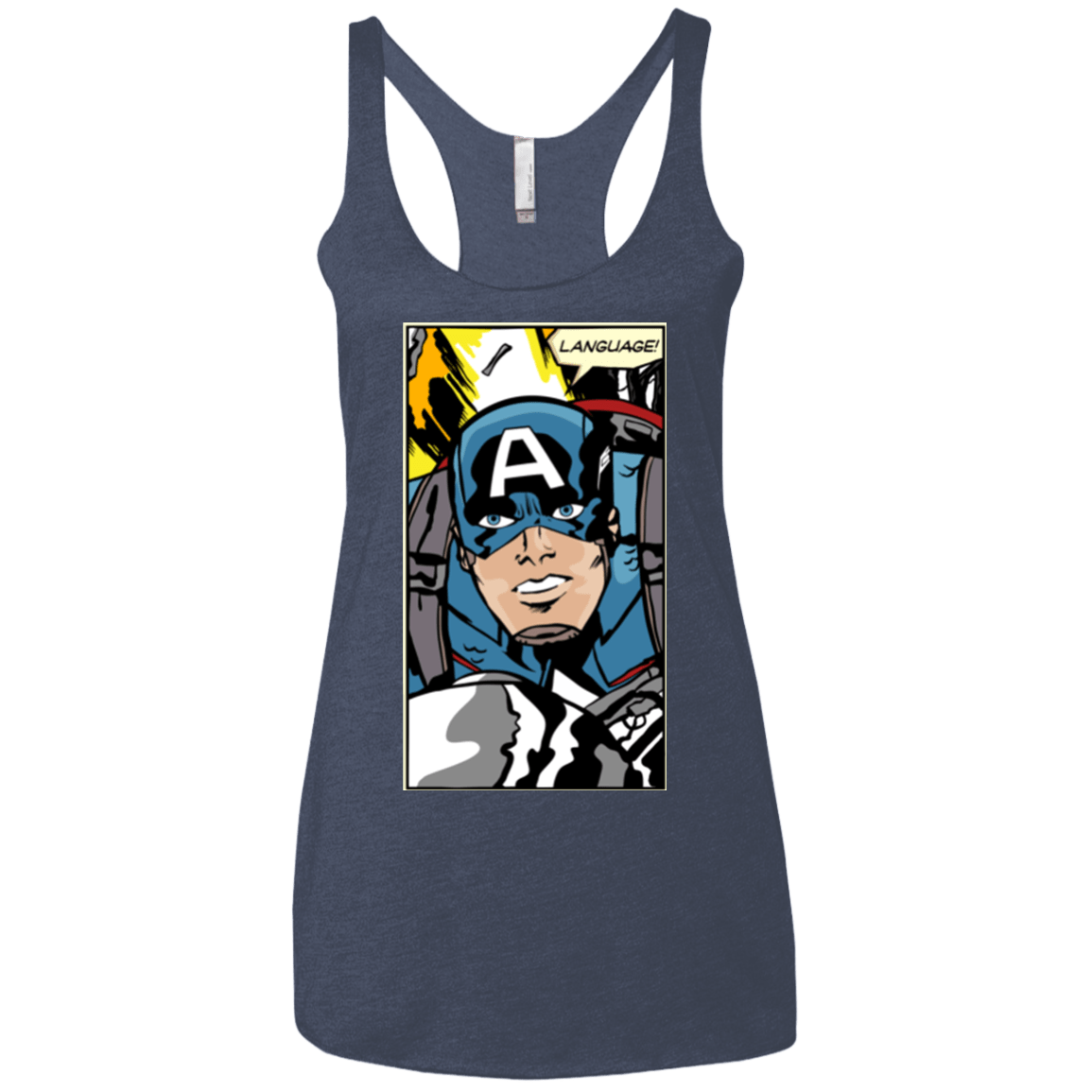 T-Shirts Vintage Navy / X-Small Language Women's Triblend Racerback Tank