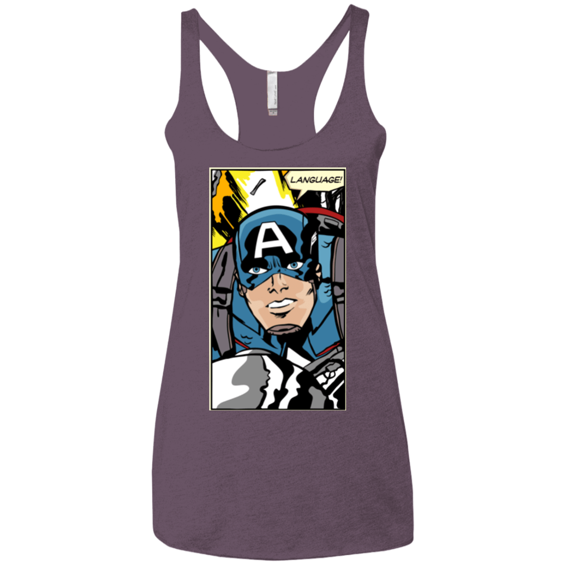 T-Shirts Vintage Purple / X-Small Language Women's Triblend Racerback Tank