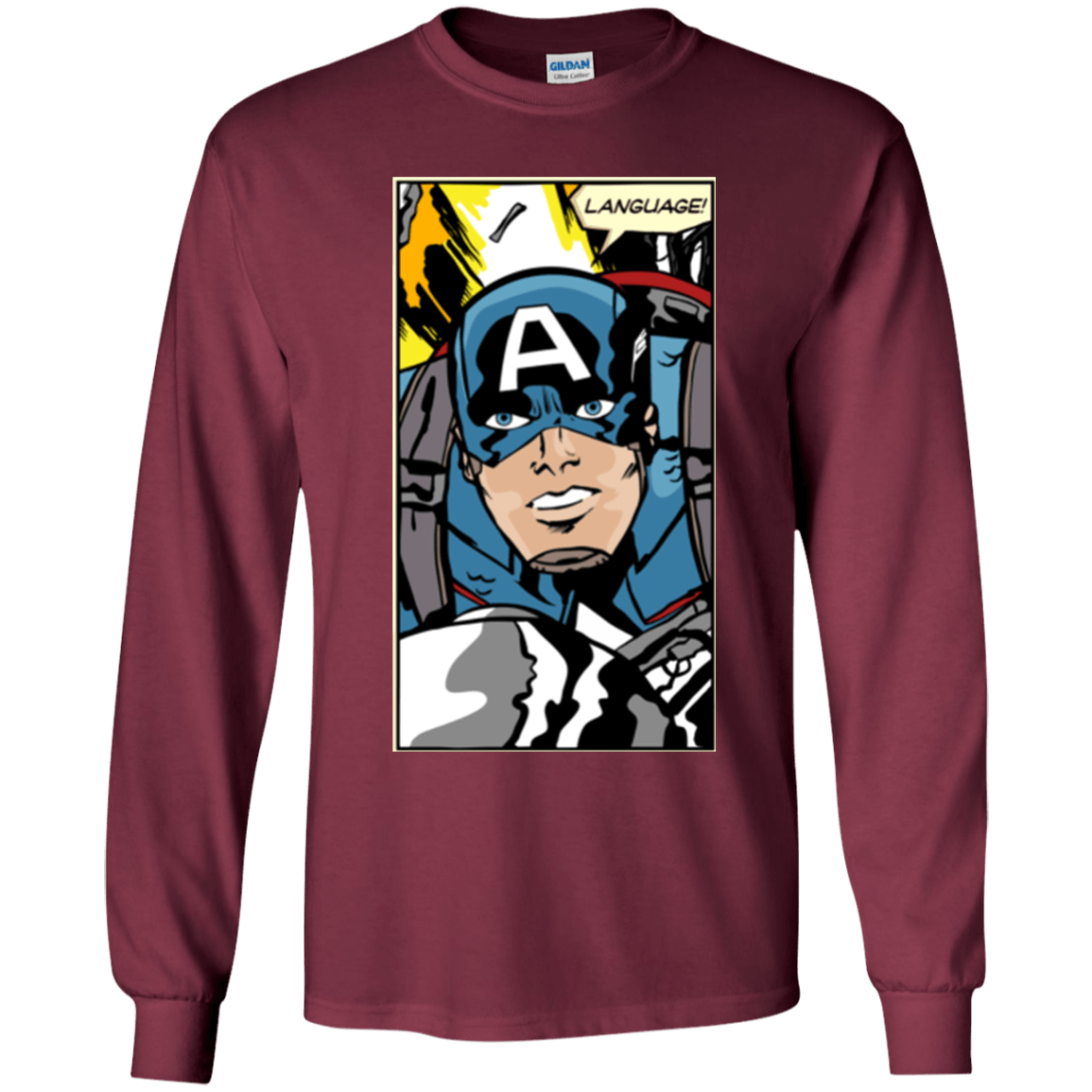 T-Shirts Maroon / YS Language Youth Long Sleeve T-Shirt