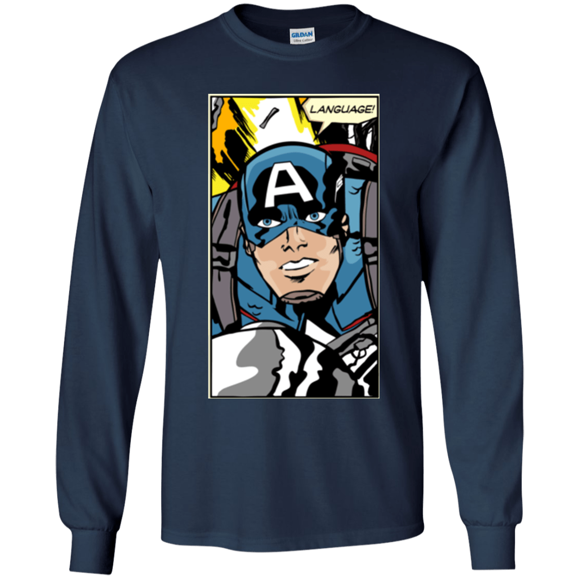 T-Shirts Navy / YS Language Youth Long Sleeve T-Shirt