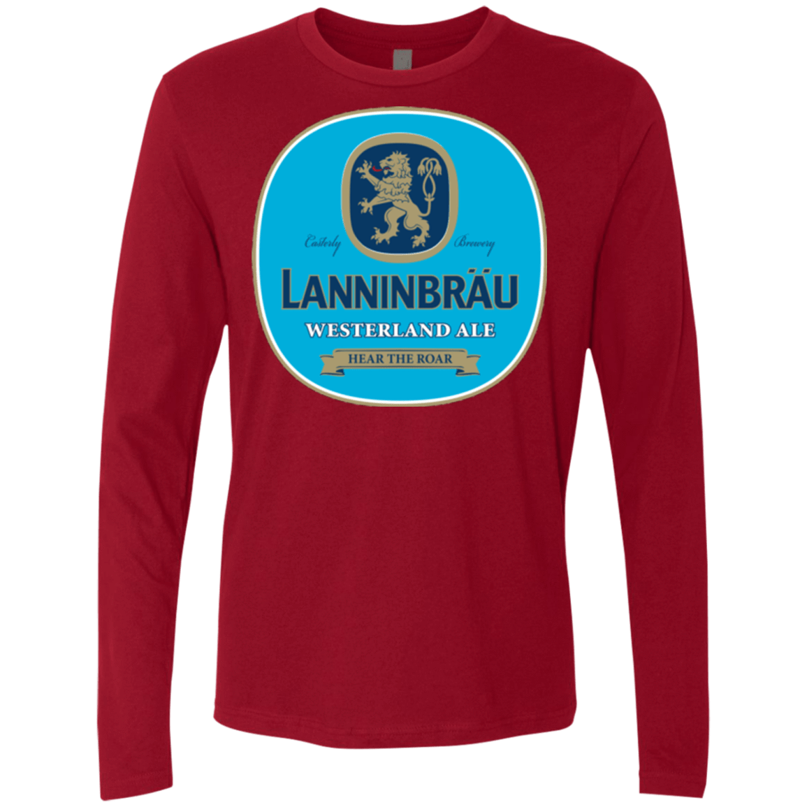 T-Shirts Cardinal / Small Lanninbrau Men's Premium Long Sleeve