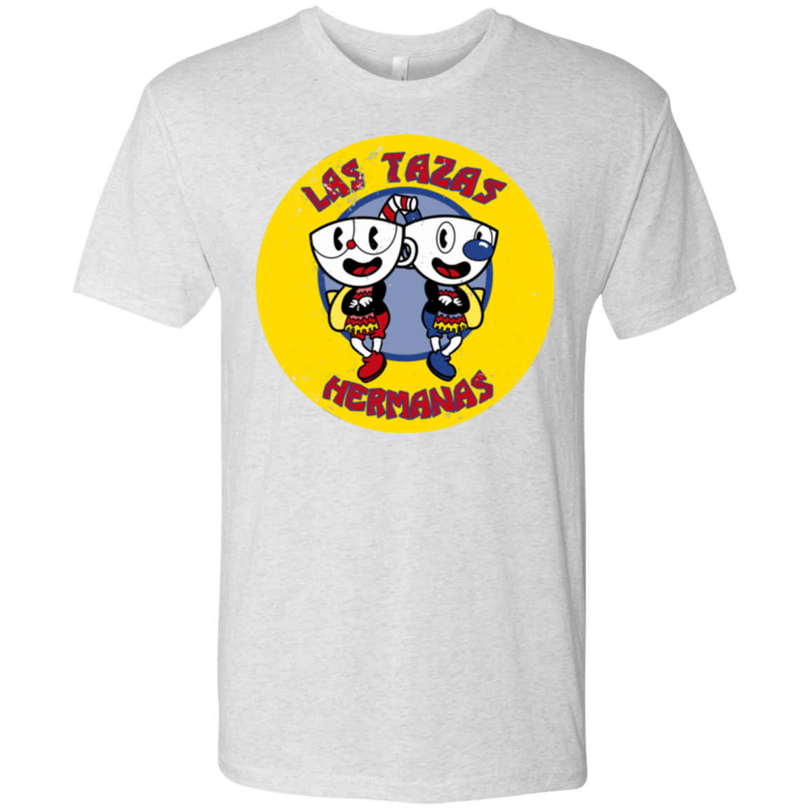 T-Shirts Heather White / Small las tazas hermanas Men's Triblend T-Shirt