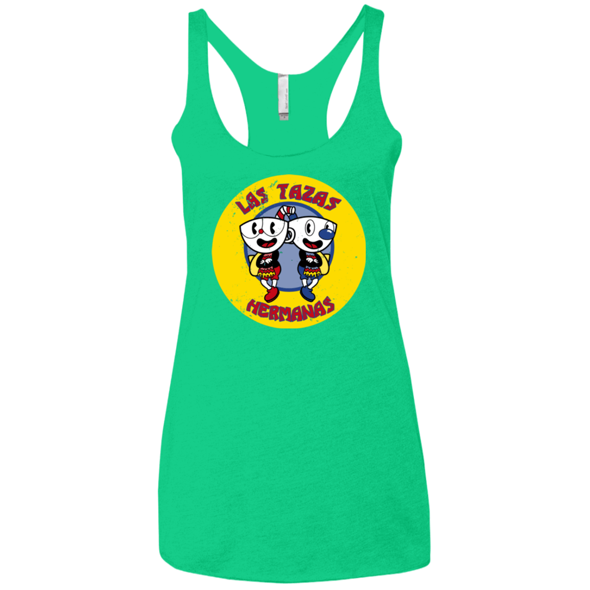 T-Shirts Envy / X-Small las tazas hermanas Women's Triblend Racerback Tank