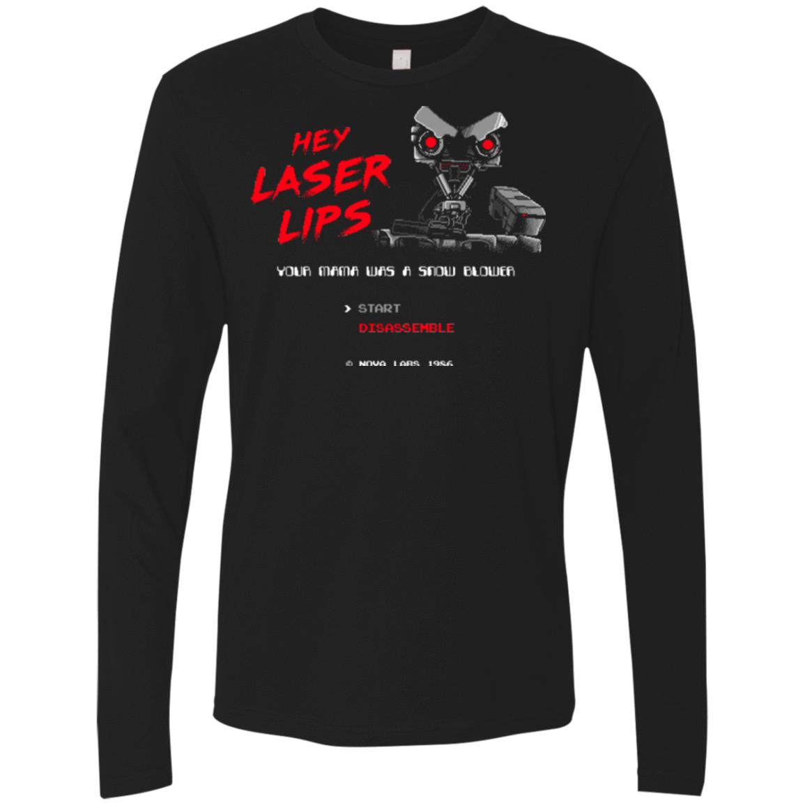 T-Shirts Black / Small Laser Lips Men's Premium Long Sleeve