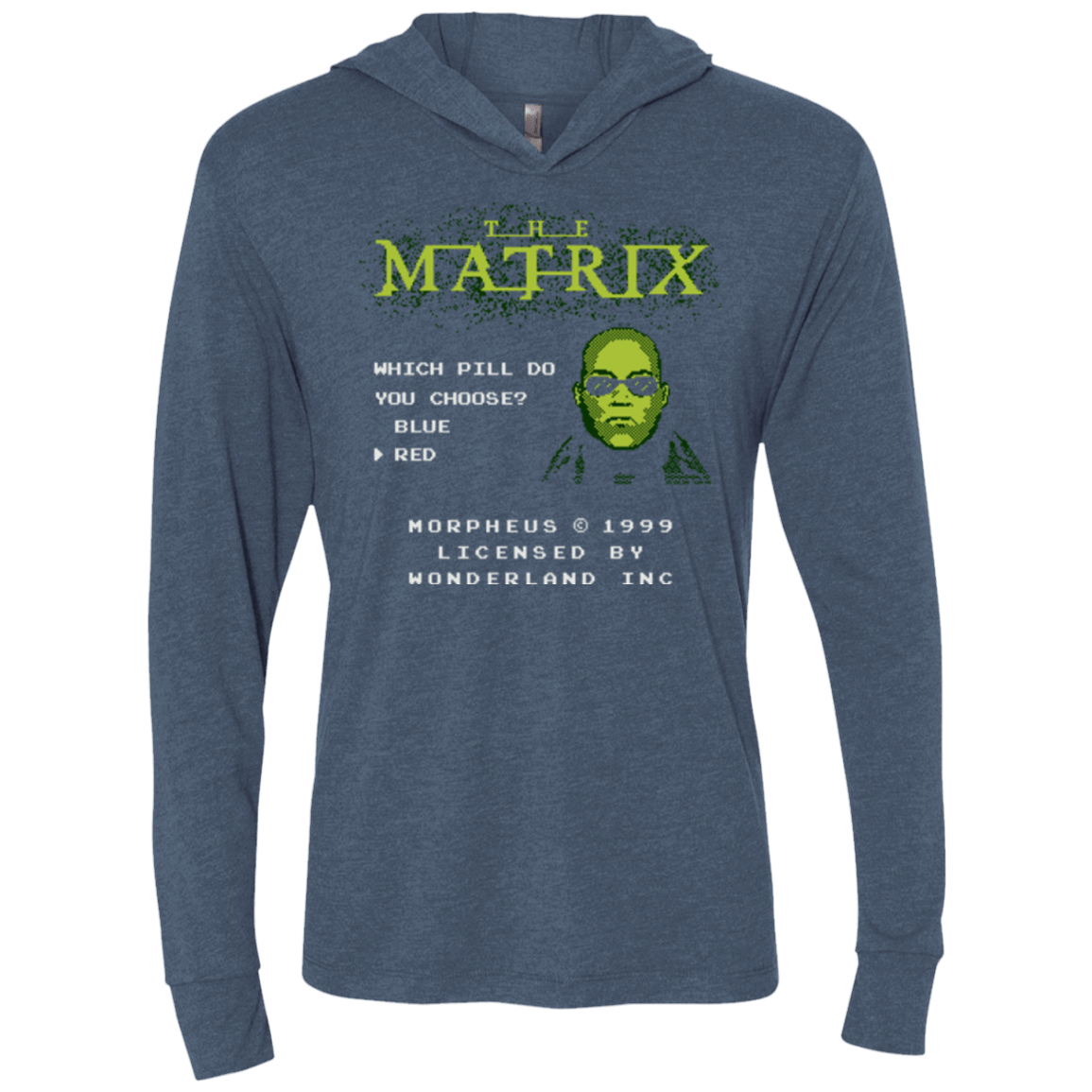 T-Shirts Indigo / X-Small Last chance Triblend Long Sleeve Hoodie Tee