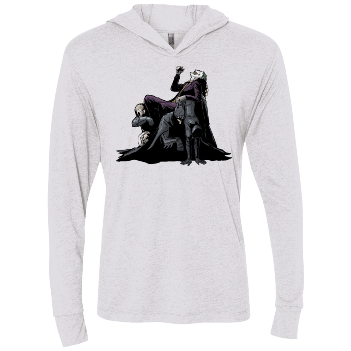 T-Shirts Heather White / X-Small Last laugh Triblend Long Sleeve Hoodie Tee