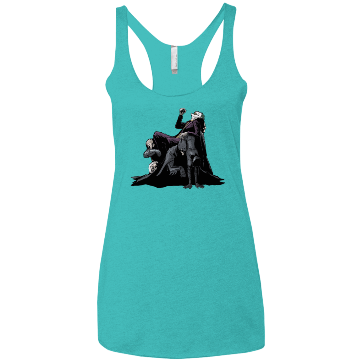 T-Shirts Tahiti Blue / X-Small Last laugh Women's Triblend Racerback Tank