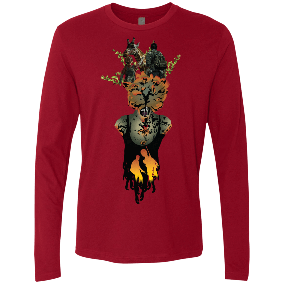 T-Shirts Cardinal / S Last of Us Men's Premium Long Sleeve
