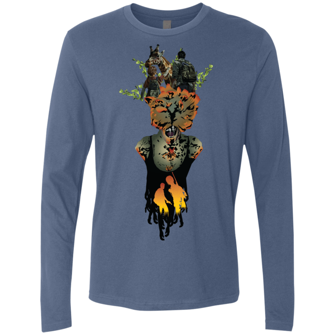 T-Shirts Indigo / S Last of Us Men's Premium Long Sleeve