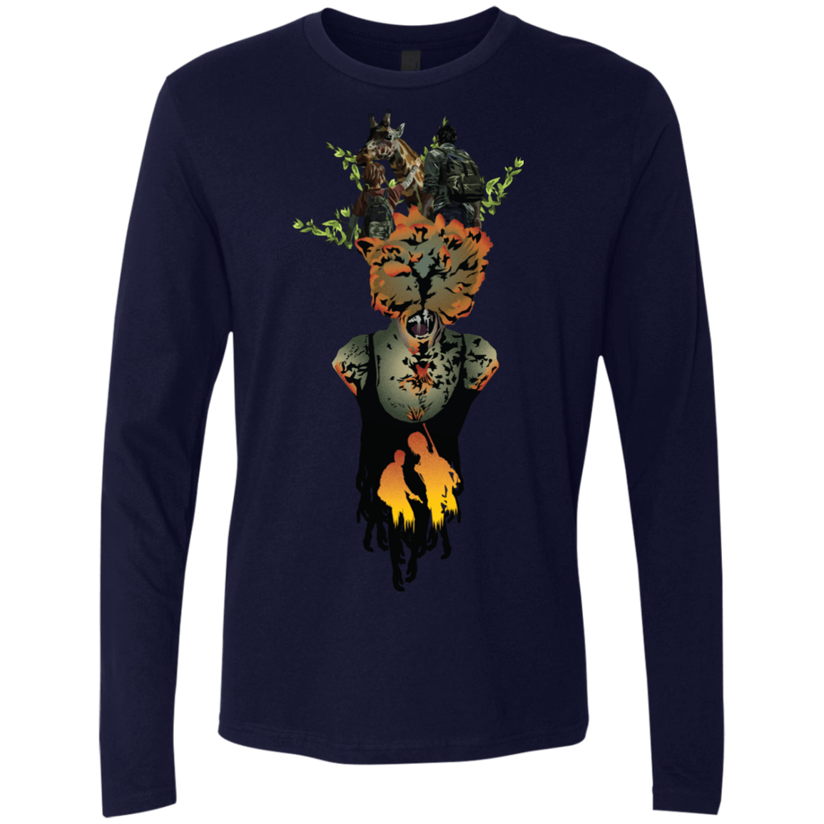 T-Shirts Midnight Navy / S Last of Us Men's Premium Long Sleeve