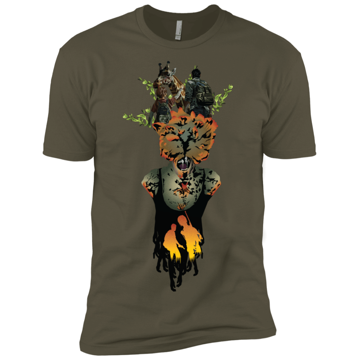 T-Shirts Military Green / X-Small Last of Us Men's Premium T-Shirt