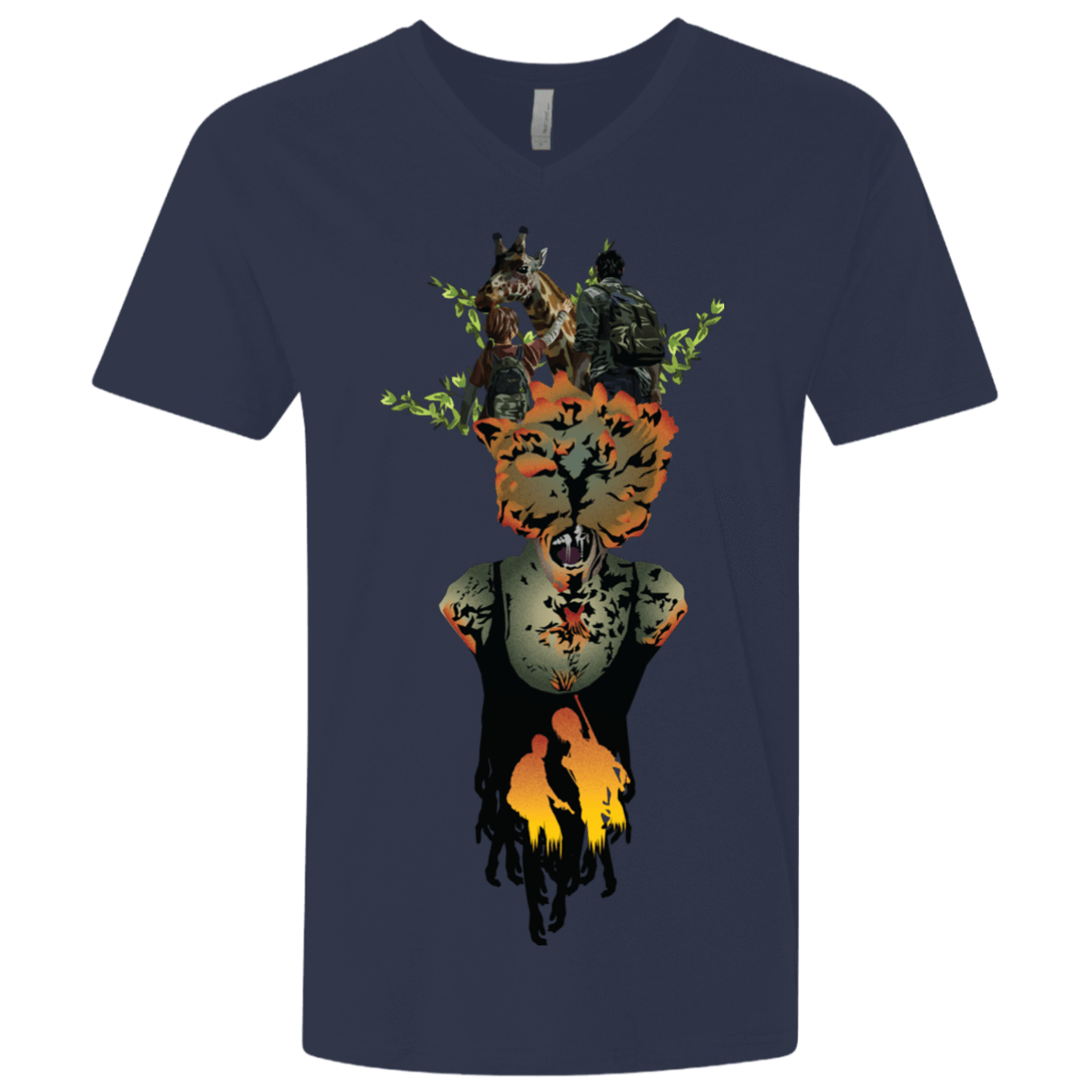 T-Shirts Midnight Navy / X-Small Last of Us Men's Premium V-Neck