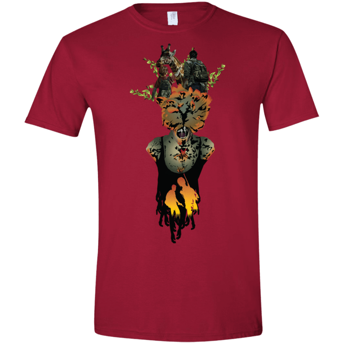 T-Shirts Cardinal Red / S Last of Us Men's Semi-Fitted Softstyle