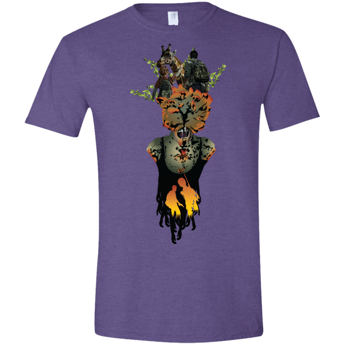 T-Shirts Heather Purple / S Last of Us Men's Semi-Fitted Softstyle
