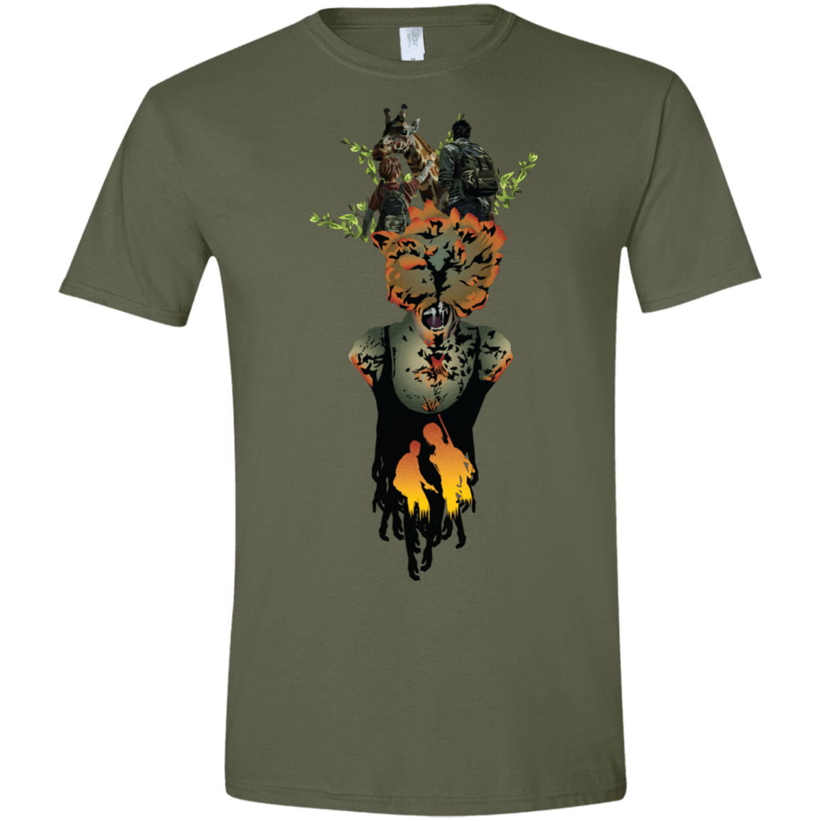 T-Shirts Military Green / S Last of Us Men's Semi-Fitted Softstyle
