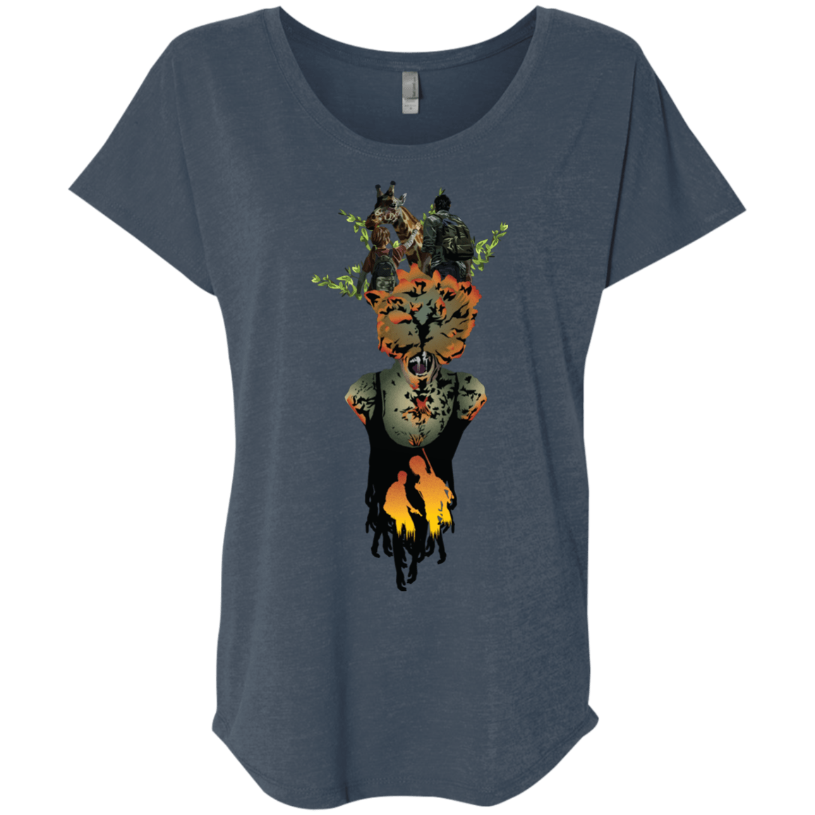 T-Shirts Indigo / X-Small Last of Us Triblend Dolman Sleeve