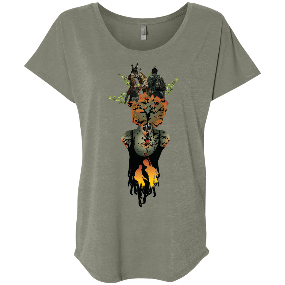 T-Shirts Venetian Grey / X-Small Last of Us Triblend Dolman Sleeve