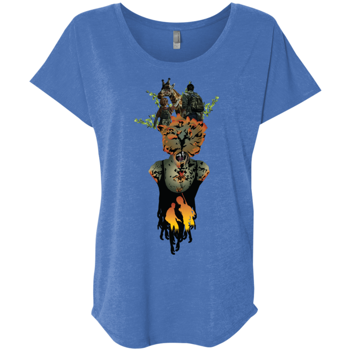 T-Shirts Vintage Royal / X-Small Last of Us Triblend Dolman Sleeve