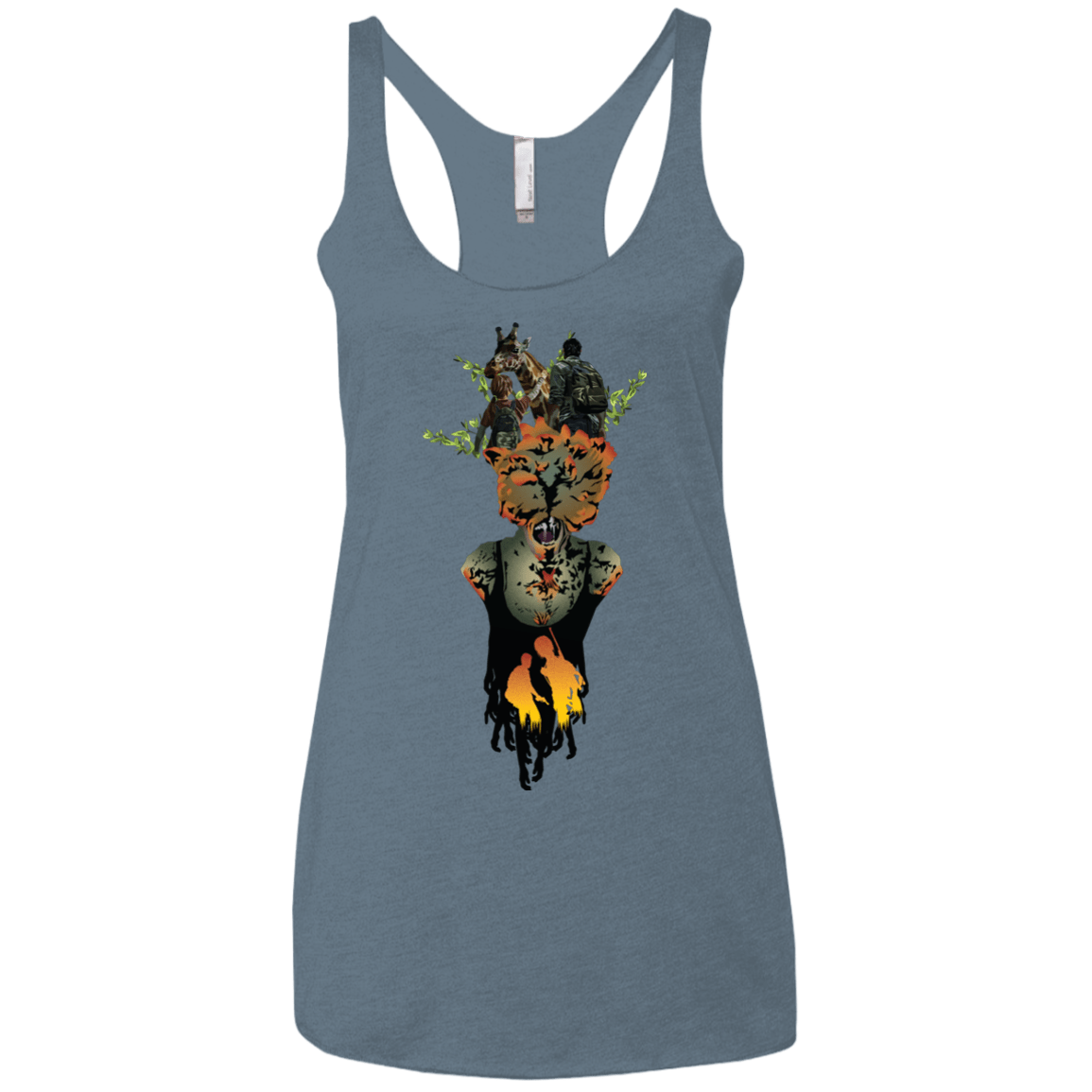 T-Shirts Indigo / X-Small Last of Us Women's Triblend Racerback Tank
