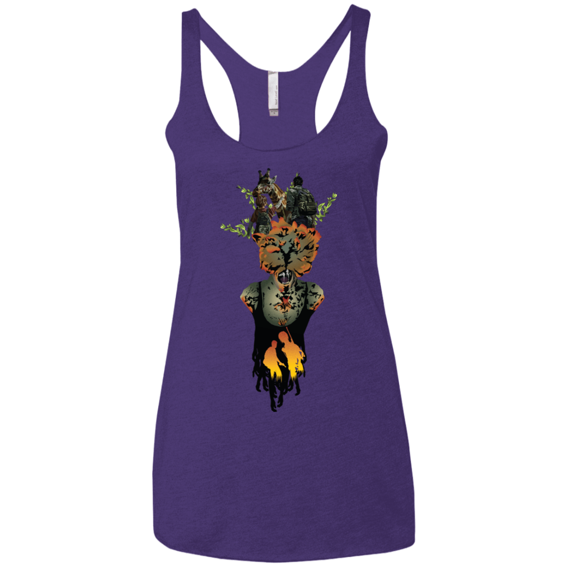 T-Shirts Purple Rush / X-Small Last of Us Women's Triblend Racerback Tank