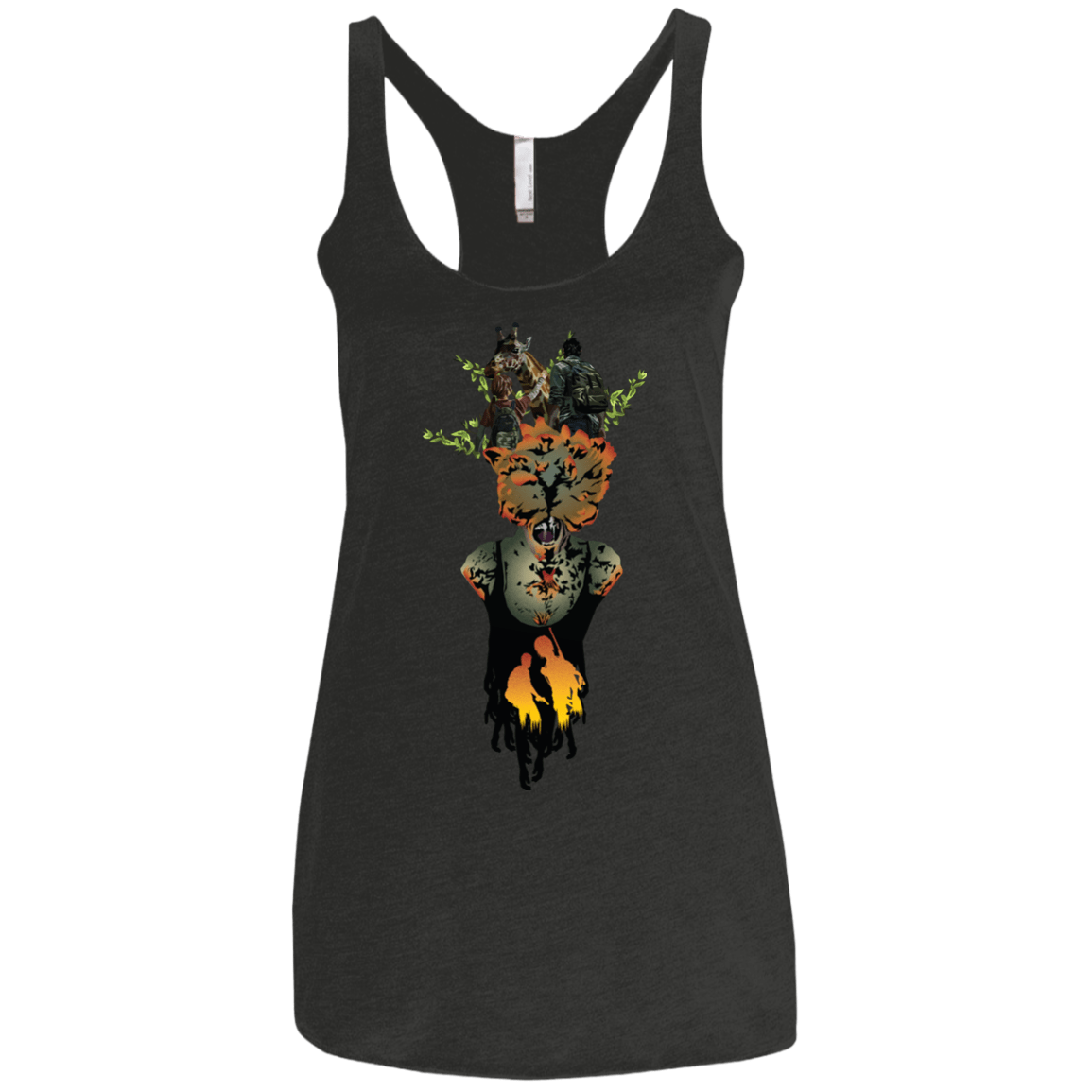 T-Shirts Vintage Black / X-Small Last of Us Women's Triblend Racerback Tank
