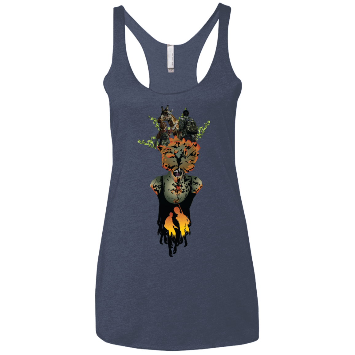 T-Shirts Vintage Navy / X-Small Last of Us Women's Triblend Racerback Tank