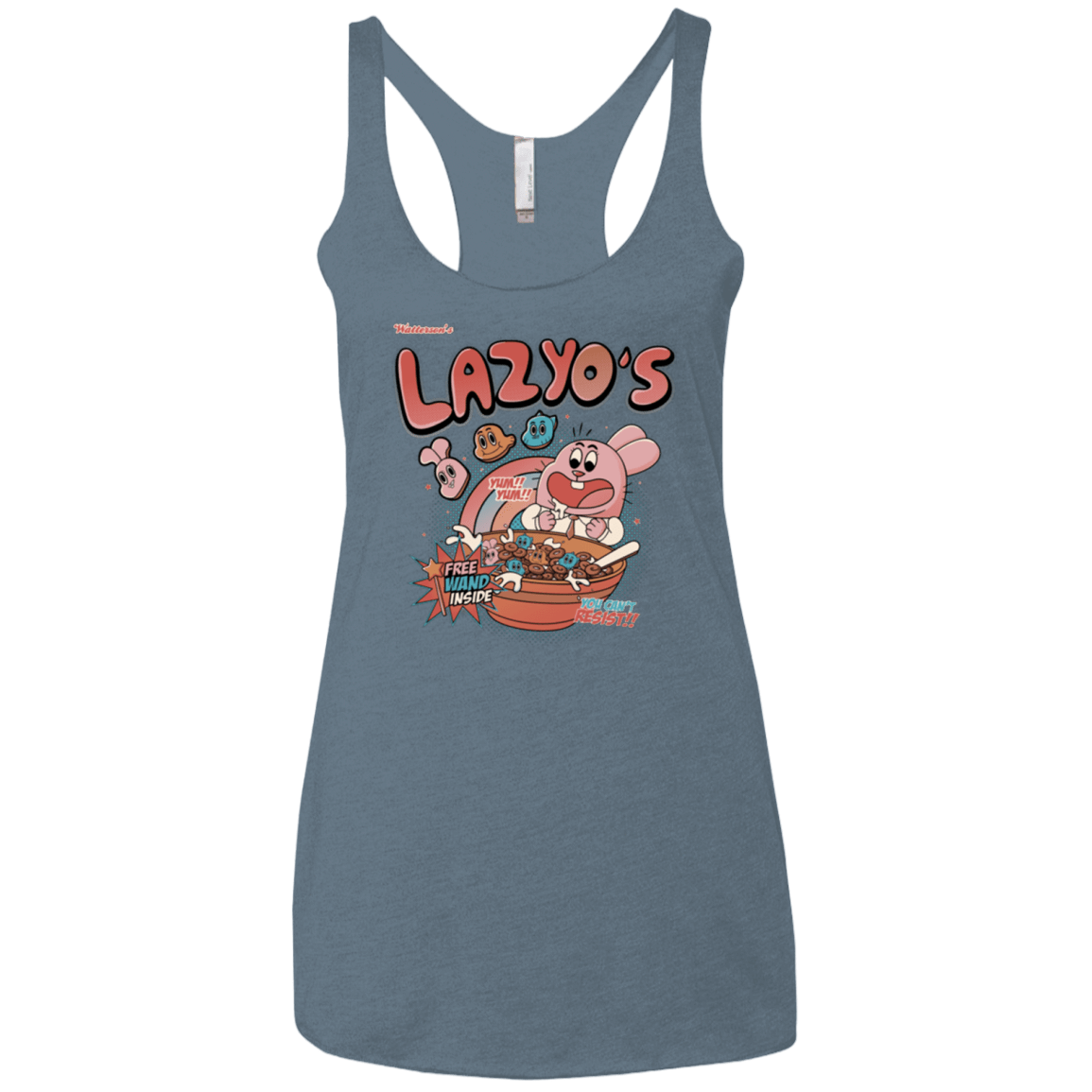T-Shirts Indigo / X-Small Lazyo's Women's Triblend Racerback Tank