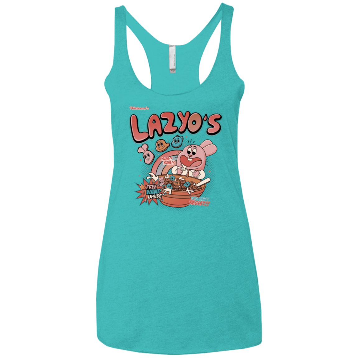 T-Shirts Tahiti Blue / X-Small Lazyo's Women's Triblend Racerback Tank