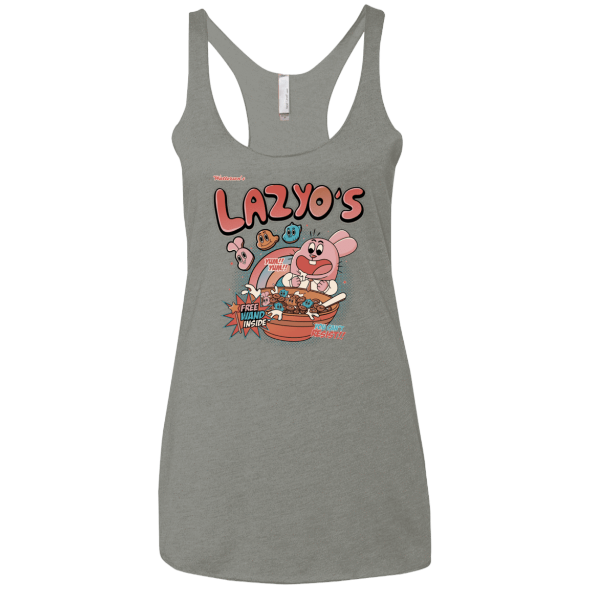 T-Shirts Venetian Grey / X-Small Lazyo's Women's Triblend Racerback Tank