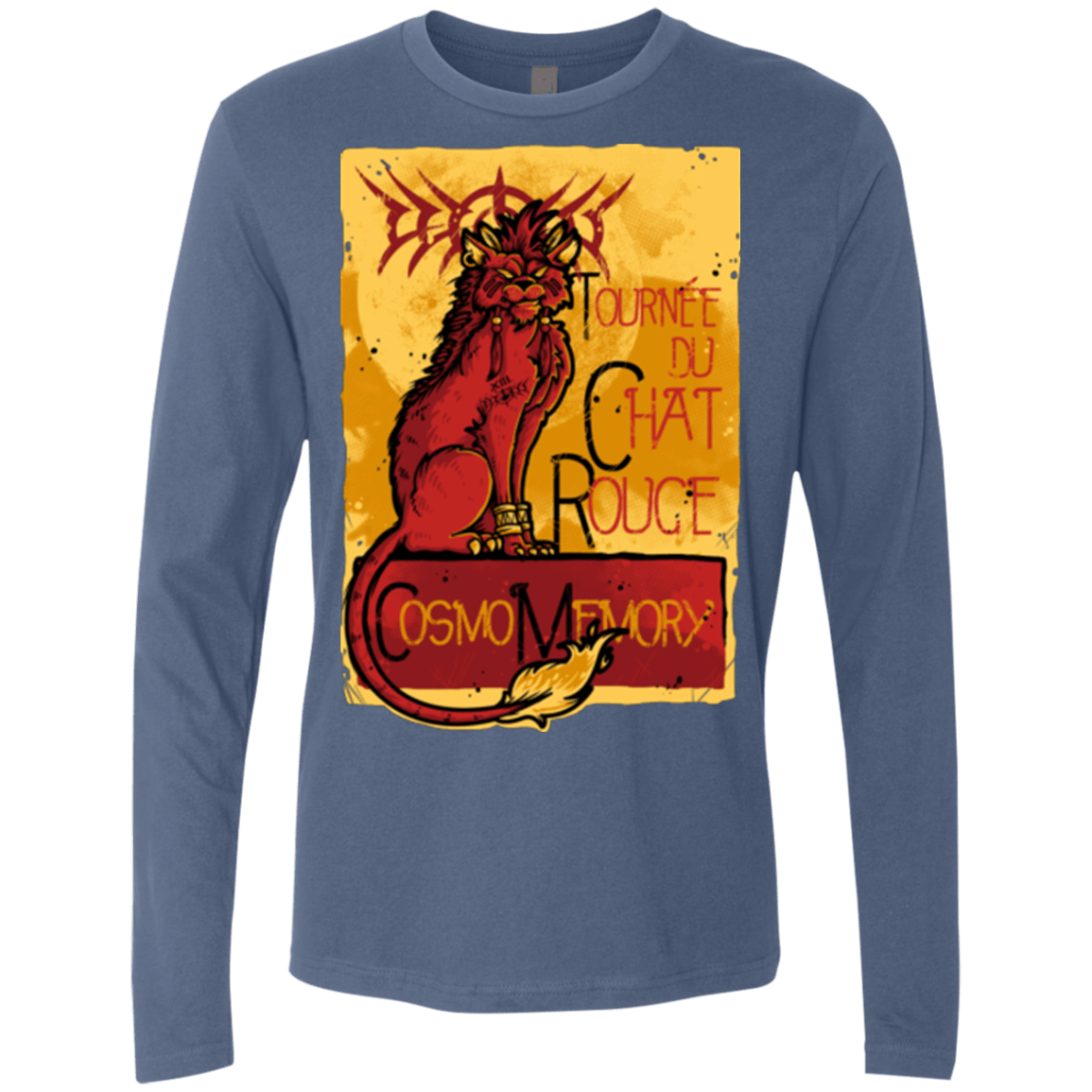 T-Shirts Indigo / Small LE CHAT ROUGE Men's Premium Long Sleeve