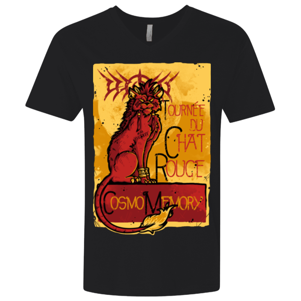T-Shirts Black / X-Small LE CHAT ROUGE Men's Premium V-Neck