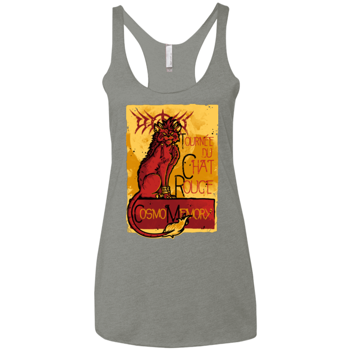 T-Shirts Venetian Grey / X-Small LE CHAT ROUGE Women's Triblend Racerback Tank