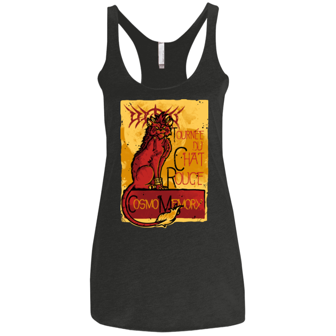 T-Shirts Vintage Black / X-Small LE CHAT ROUGE Women's Triblend Racerback Tank