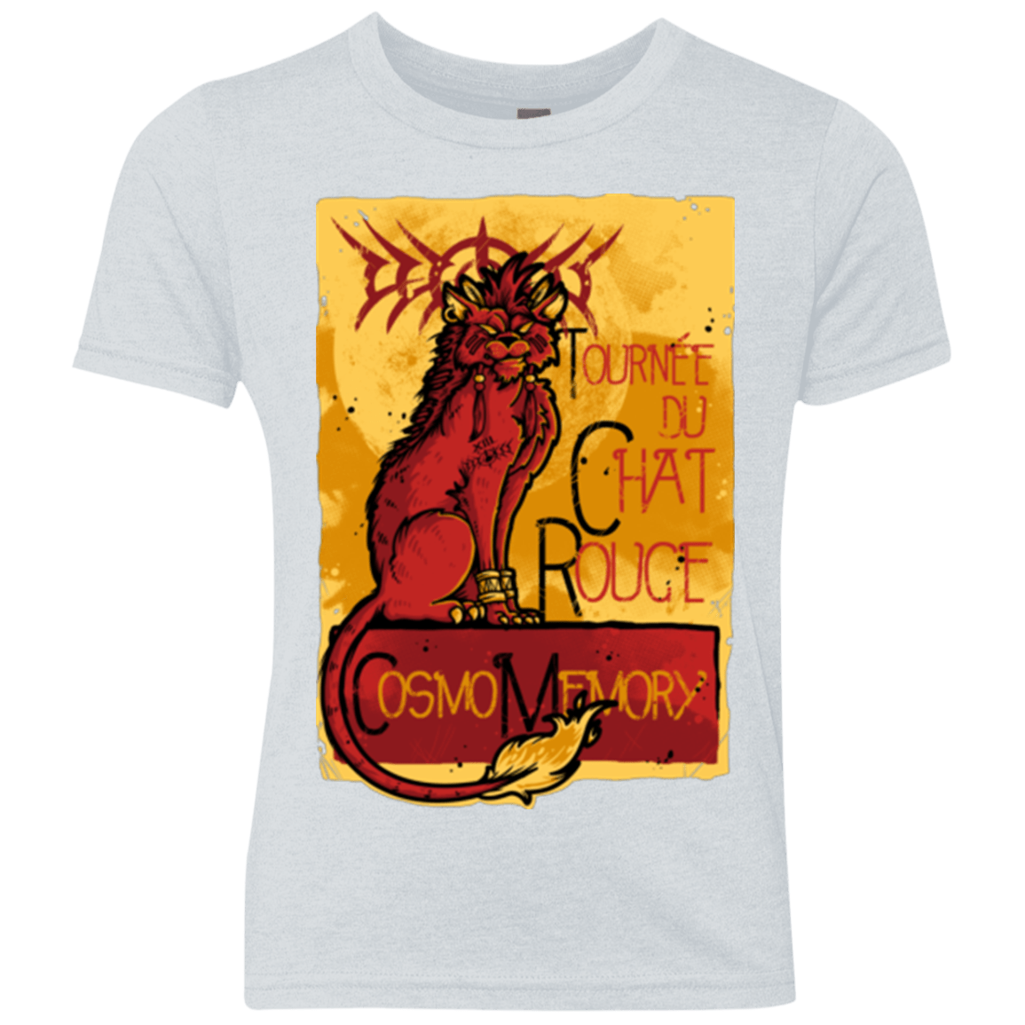 T-Shirts Heather White / YXS LE CHAT ROUGE Youth Triblend T-Shirt