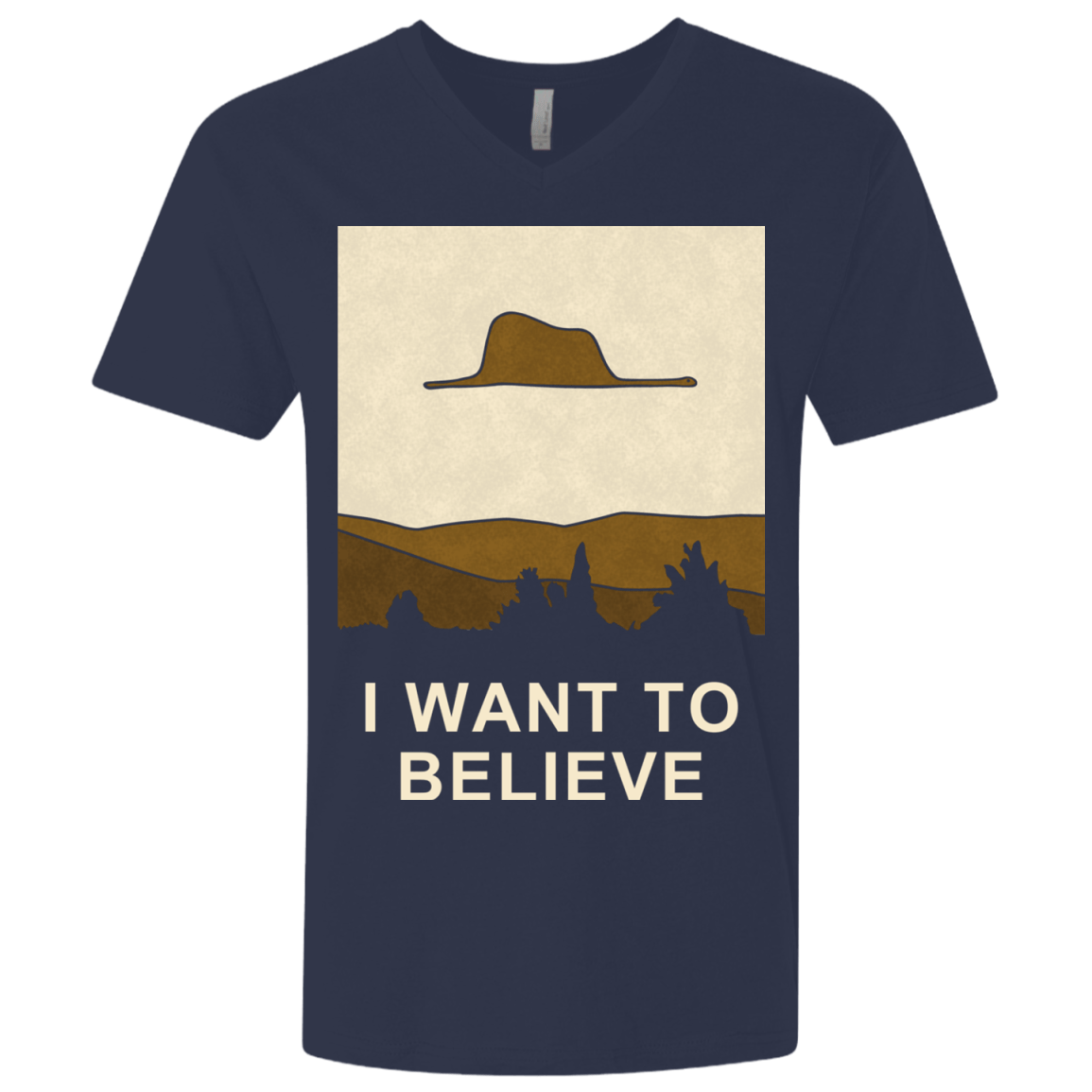 T-Shirts Midnight Navy / X-Small Le Petit Believer Men's Premium V-Neck