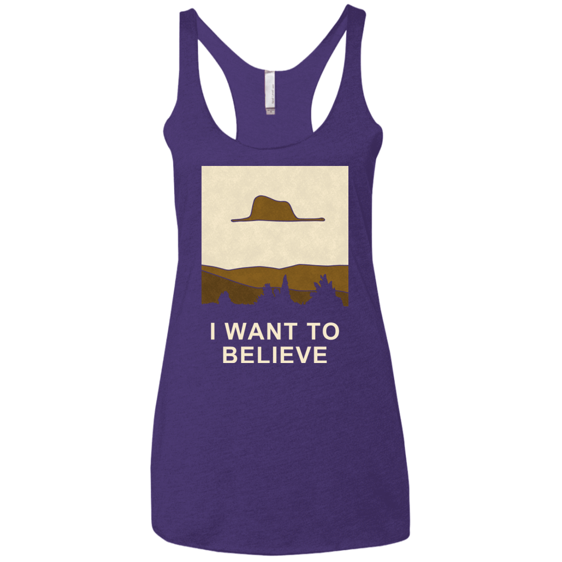 T-Shirts Purple / X-Small Le petit believer Women's Triblend Racerback Tank