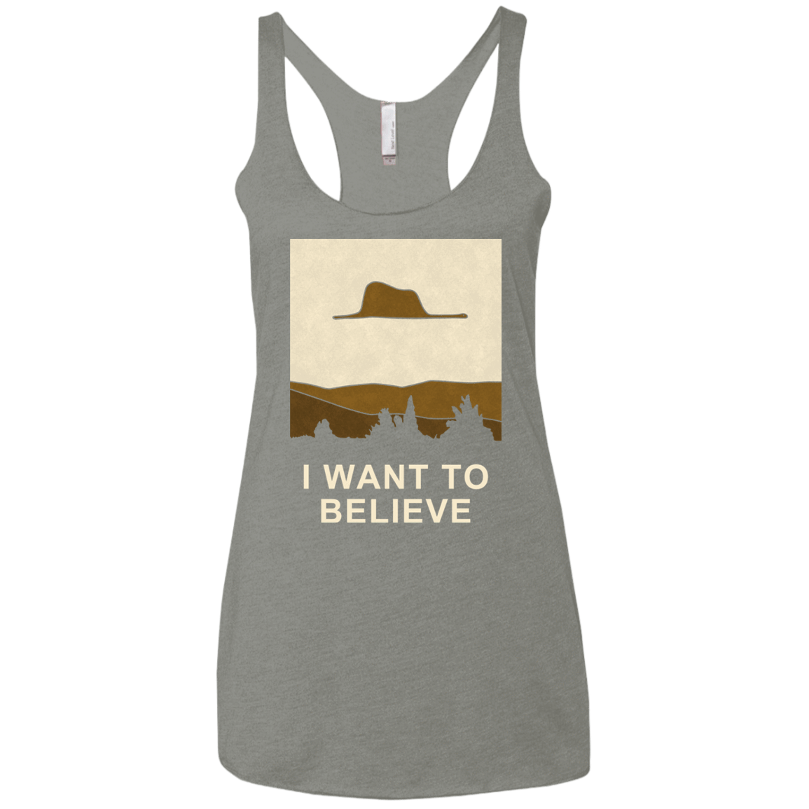 T-Shirts Venetian Grey / X-Small Le petit believer Women's Triblend Racerback Tank