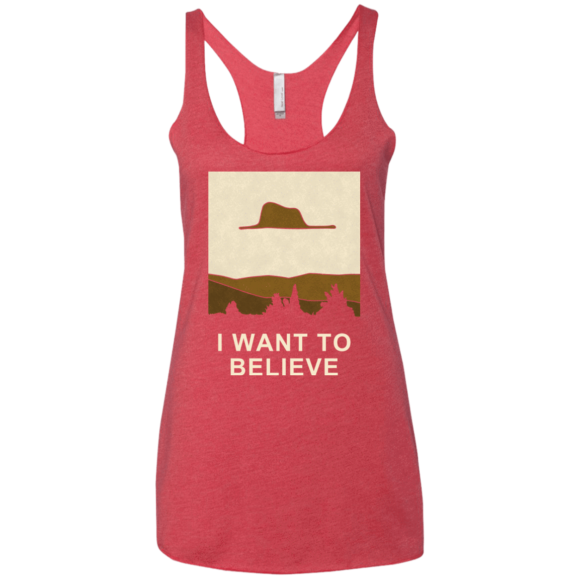 T-Shirts Vintage Red / X-Small Le petit believer Women's Triblend Racerback Tank